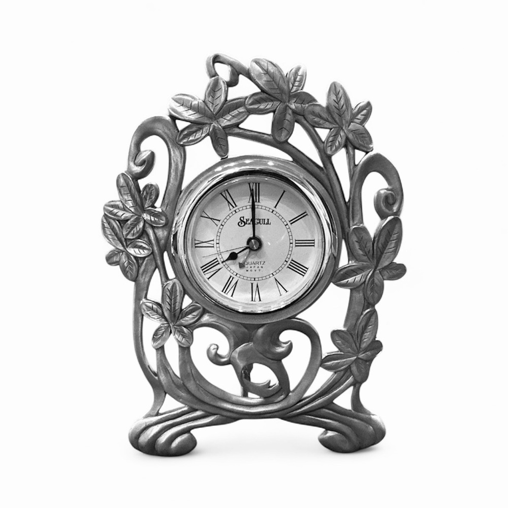 Vintage 1991 Seagull Pewter Quartz Clock